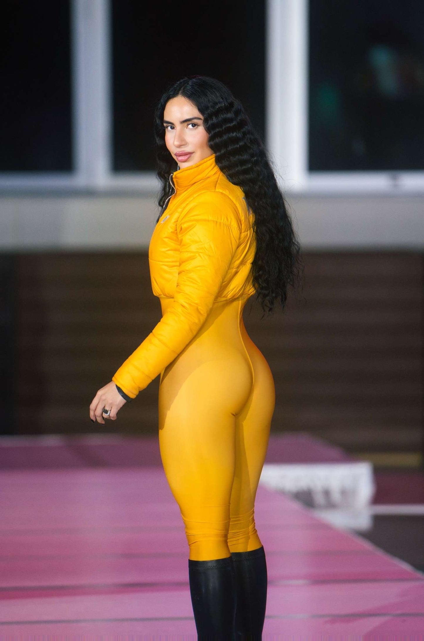 "THE PUFFER JUMPSUIT" - Golden Escape